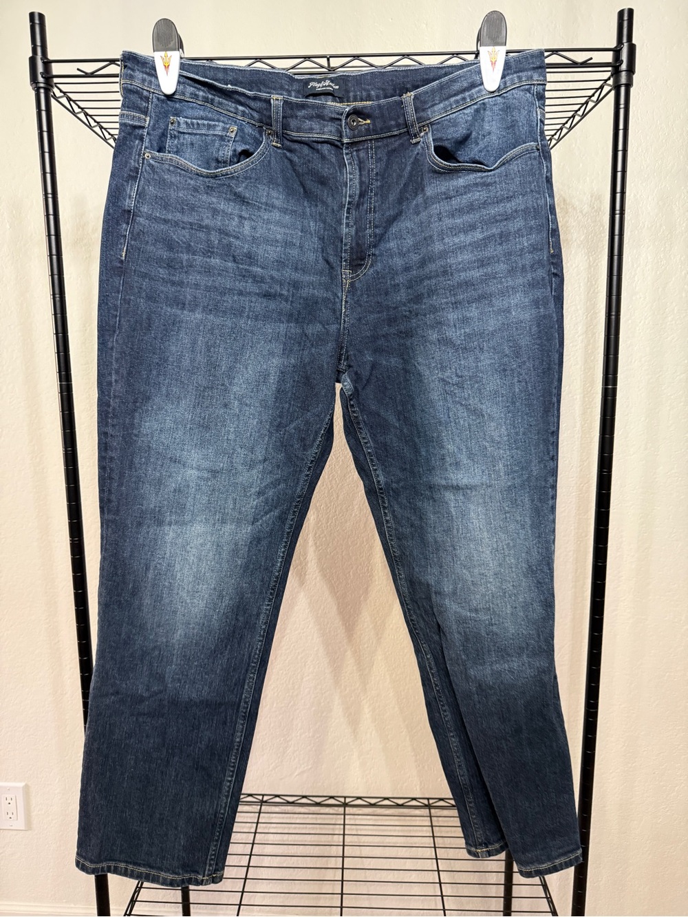 Relaxed Men's Dark Blue Denim Jeans - Comfortable Everyday Fit